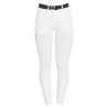 Pantalón de mujer con grip en las rodillas en tejido técnico Clio Equestro - Blanco
