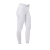 Pantalón de talle alto con grip integral para mujer Equestro - Blanco
