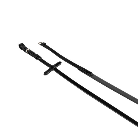 Riendas de cuero y goma lisa Equestro