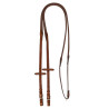 Riendas de cuero con grip de caucho 5/8" Acavallo - Marrón oscuro