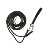 Riendas de retorno de cuero y cuerda tubular Equestro - Negro