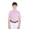Polo de entrenamiento técnico infantil de tejido antibacteriano Equestro - Flor del desierto / bruma del puerto