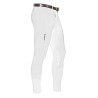 Pantalón de hombre Zeus con grip en las rodillas de algodón elástico Equestro - Blanco