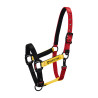 Cabezada de nylon Flaggy Equestro - Negro / rojo / amarillo