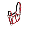 Cabezada de nailon White Trim Equestro - Rojo / negro