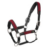 Cabezada de cuero con inserciones de nailon trenzado Equestro - Marrón / burdeos