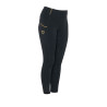 Leggings ajustados para niña con grip y logotipo Equestro - Negro
