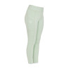Leggings ajustados para niña con grip y logotipo Equestro - Bruma del puerto / blanco