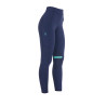 Leggings ajustados de tejido técnico elástico para mujer Kao Light Equestro - azul marino / esmeralda