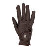 Guantes unisex de cuero sintético suave con cierre de velcro Equestro - Moca