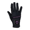 Guantes de tejido técnico con logotipo multicolor Equestro - Negro / morado
