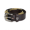 Cinturón de cuero con diseño suroeste Equestro - Marrón / beige / negro