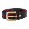 Cinturón de cuero con diseño suroeste Equestro - Marrón / azul / burdeos