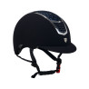 Casco de terciopelo ultraligero con strass Eclipse Equestro - Navy blue / plata