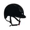 Casco Eclipse de terciopelo liso (3 acolchados) Equestro - Negro / negro