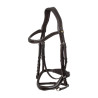 Brida anatómica con pespuntes en contraste Micklem Equestro - Marrón oscuro