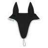 Gorro antimoscas de tejido técnico con sujeción a la muserola Equestro - Negro / blanco