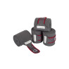 Bandas de polo transpirables pony Trim por 4 Equestro - Gris / rojo