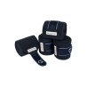 Bandas de polo transpirables pony Trim por 4 Equestro - Marino / azul claro
