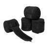 Bandas de polo antipilling con cierre de velcro Acavallo por 4 - Negro / negro