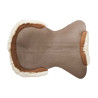 Amortiguador terapéutico de gel con recorte y ribete de lana de oveja con Dri-Lex Acavallo - Marrón / natural