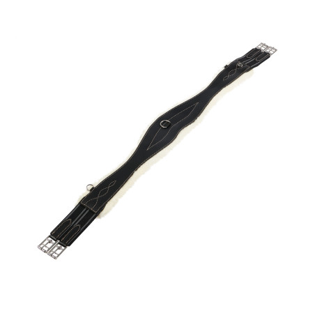 Cinchón de salto de cuero con borrego sintético Alizee Equestro