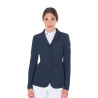 Chaqueta de concurso perforada para mujer con 4 botones Equestro - Americana marina