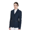 Chaqueta de concurso perforada para mujer con 4 botones Equestro - Marino