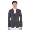 Chaqueta de concurso hombre 3 botones Elegance Equestro - Gris / burdeos
