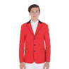 Chaqueta de concurso hombre 3 botones Elegance Equestro - Rojo / negro