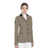 Chaqueta de concurso de 3 botones para mujer Elegance Equestro - Nuez