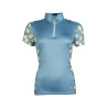 Camiseta funcional mujer Austin HKM - Amarillo claro / azul cielo
