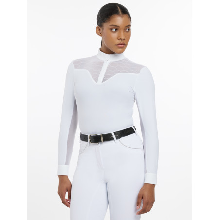 Polo de concurso Emily LeMieux de manga larga