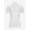 Polo de concurso Eva LeMieux Young Rider de manga corta - Blanco modelo antiguo