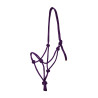 Cabezada de cuerda anudada ajustable diseño Waves 8mm Pool's - Violeta / negro