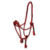 Gevlochten Nylon Halster Pool's - Negro / rojo