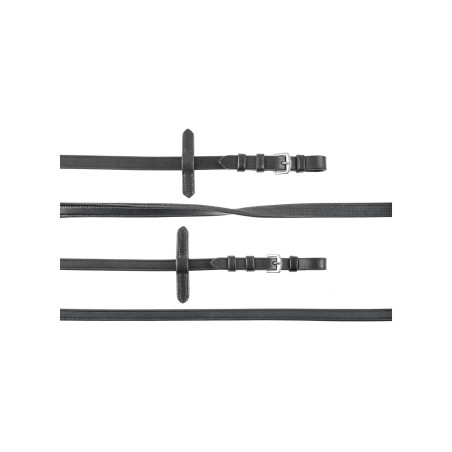 Doble riendas de doma en cuero liso Supreme