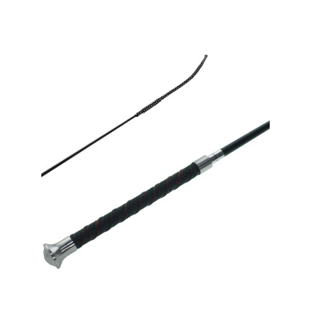 Fusta de doma Flying de carbono mate con empuñadura antideslizante Umbria Equitazione