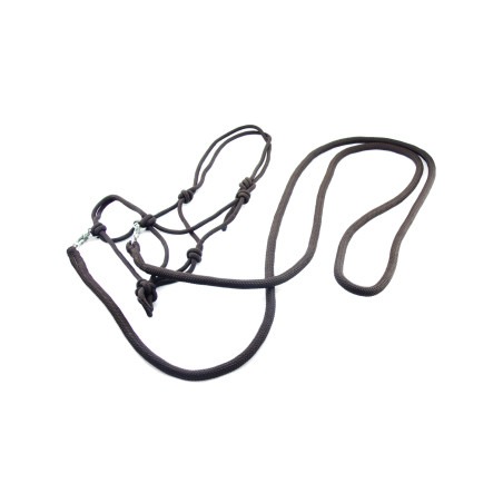 Cabezada Anudada con Riendas y Mosquetones Umbria Equitazione