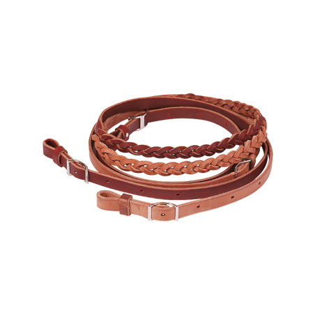 Riendas Barrel de Cuero Trenzado Artesanales Pool's