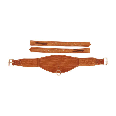 Cinch Trasero Western de Cuero con Grabado de Cesta Pool's