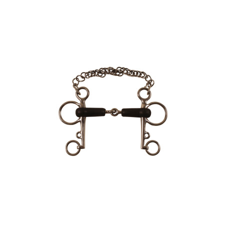 Muserola Pelham Recubierta de Goma Umbria Equitación