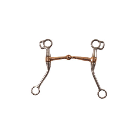 Mors Western de Acero Inoxidable con Embocadura de Cobre y Patas Largas Pool's