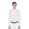Polo de concurso Hombre Mangas Largas con Botones Equestro - Blanco / blanco