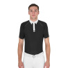 Polo de concurso Hombre Mangas Cortas con Botones Equestro - Negro