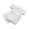 Corbata de doma con logotipo de strass Equestro - Blanco / blanco