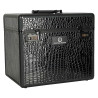 Caja de aseo brillante de equitación imperial - Negro / negro cocodrilo