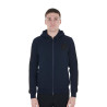 Sudadera con capucha para hombre con interior de forro polar Equestro - Americana marina