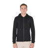 Sudadera con capucha para hombre con interior de forro polar Equestro - Negro