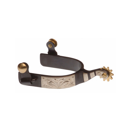 Espuelas negras con placa metálica Lakota